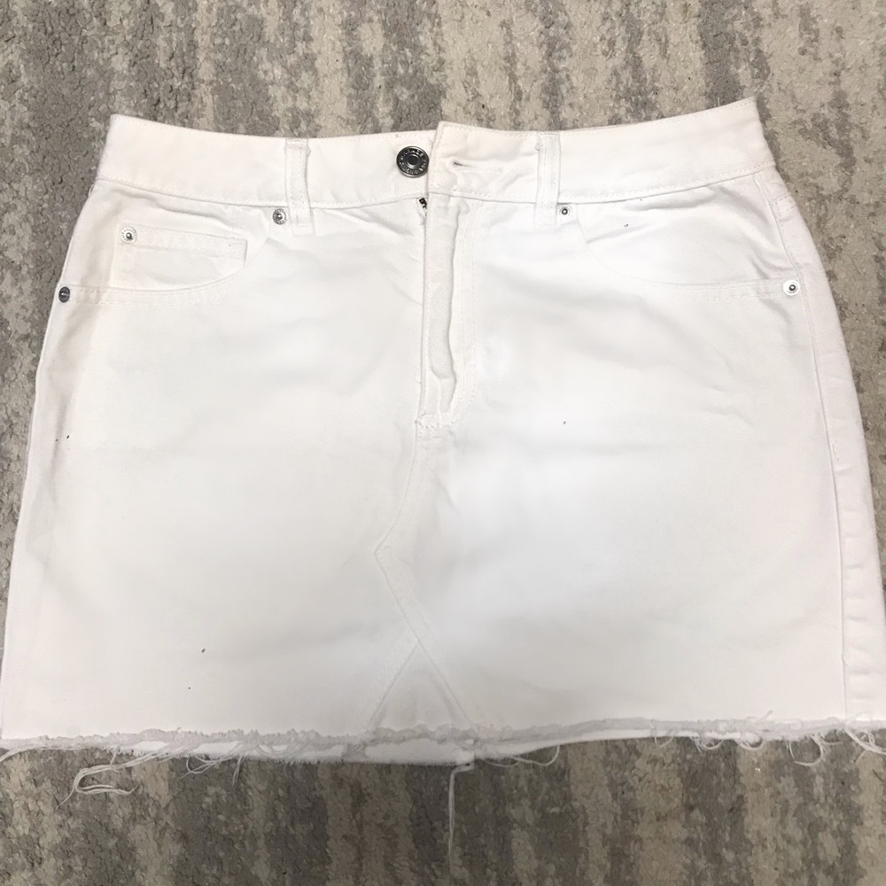 ADORABLE white denim skirt